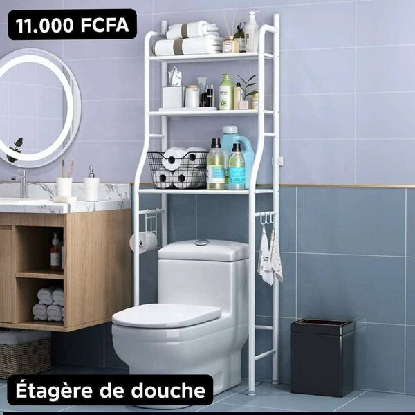 Étagère de salle de bain pratique