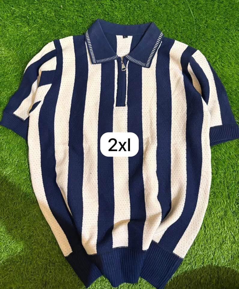 Polo à Rayures Homme 2XL