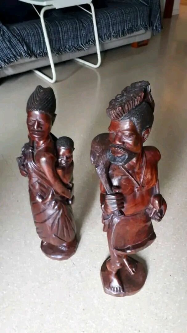 Wooden statues