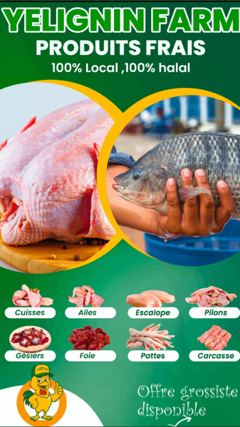 Poisson et Poulet Entier frais