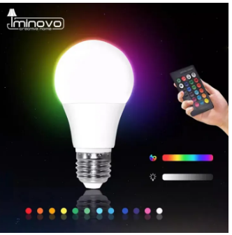 LED RGB Bulb E27 Spot Light Remote Colorful Holiday Party Bar AC220V 240V Home Decor Night Lamp