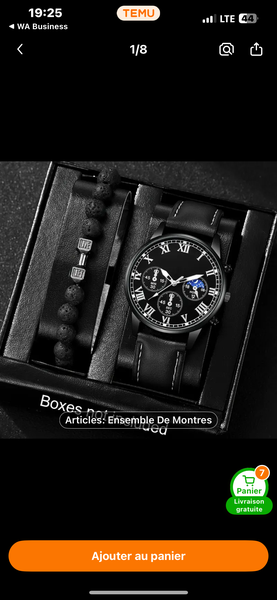 Montre et Bracelet Homme Élegant