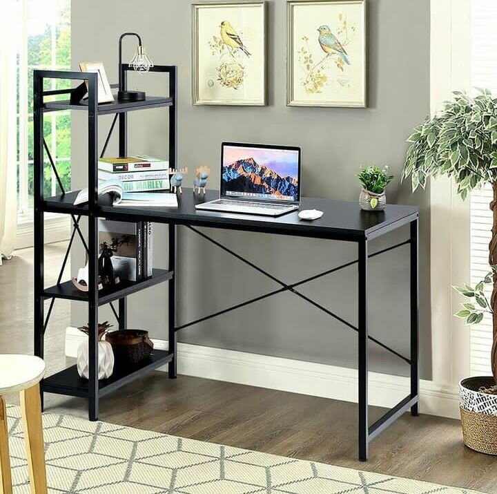 Multi purpose computer deskt with book shelves