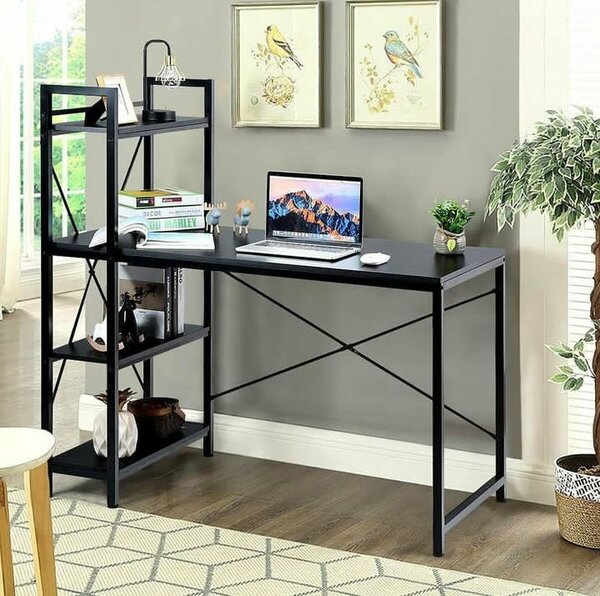 Multi purpose computer deskt with book shelves