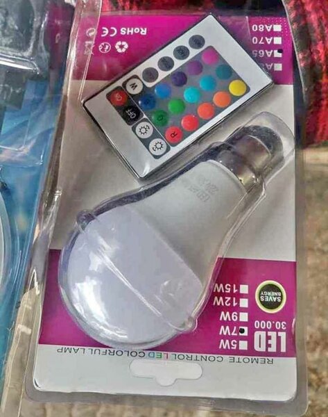 Remote control led colorful bulb