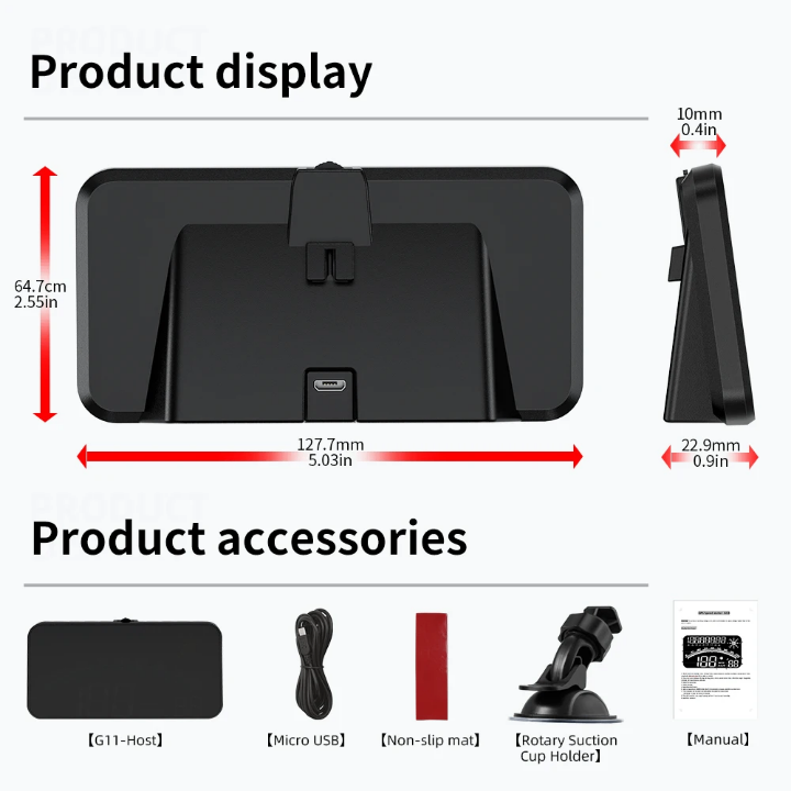 Affichage tête haute voiture