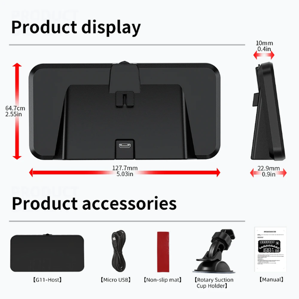 Affichage tête haute voiture