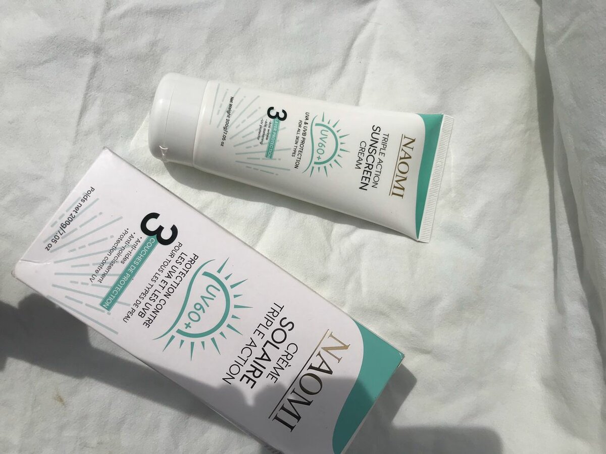 Crème solaire naomi triple action UV60+