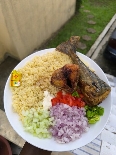 Garba(poisson thon frit)