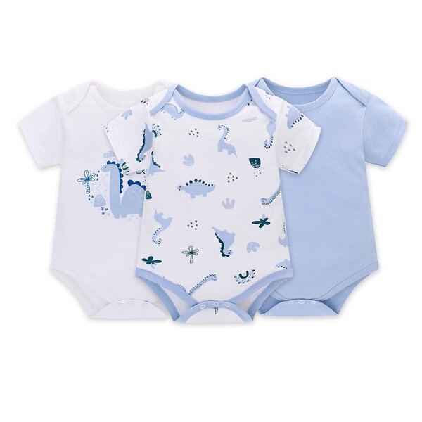 Lot de 3Barboteuses 100% coton