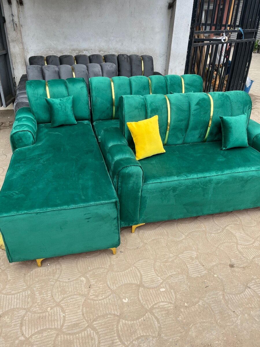 Canapé d'angle en velours