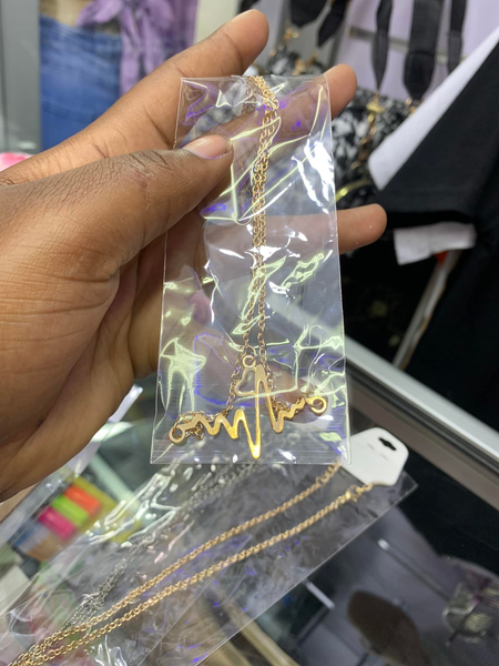 Heartbeat Pendant Gold