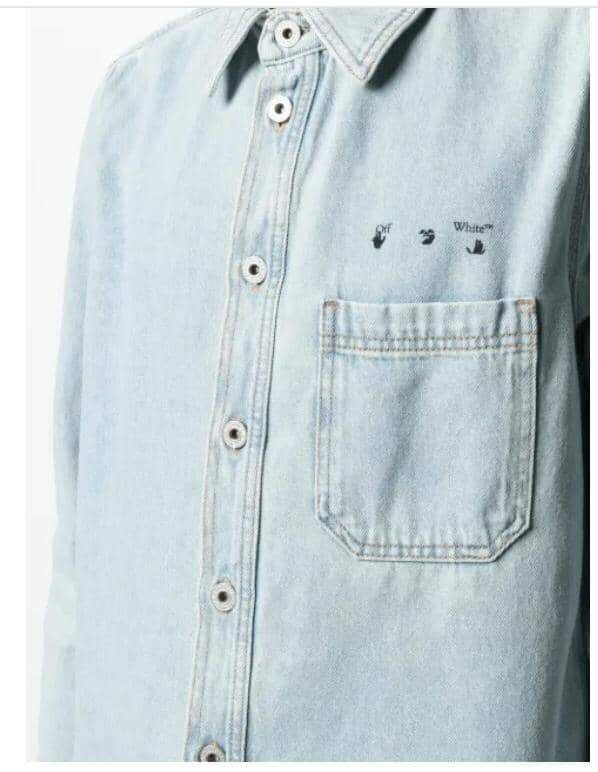 Chemise en jean à motif unique