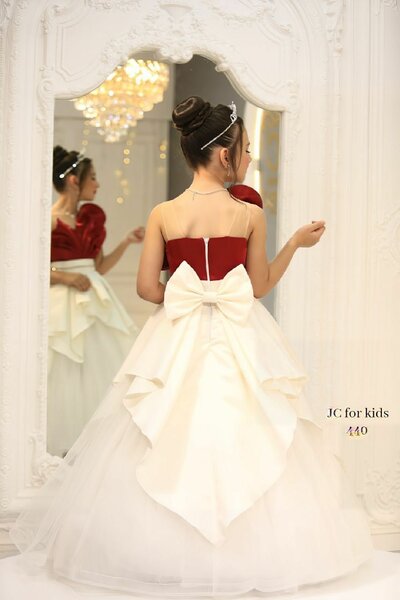 Girls white long gown