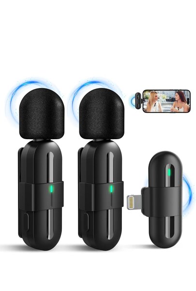 Wireless Lavalier Microphone for iPhone iPad