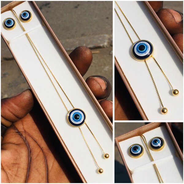 Evil Eye  necklace and earrings