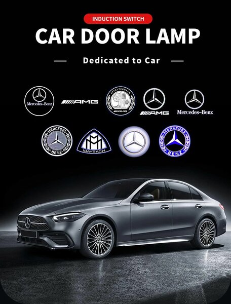 2pcs LED welcome lamp car door light logo laser projector