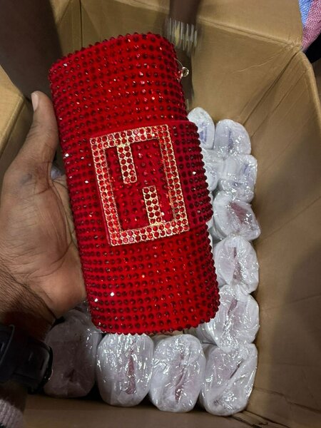 Sac à main strass rouge