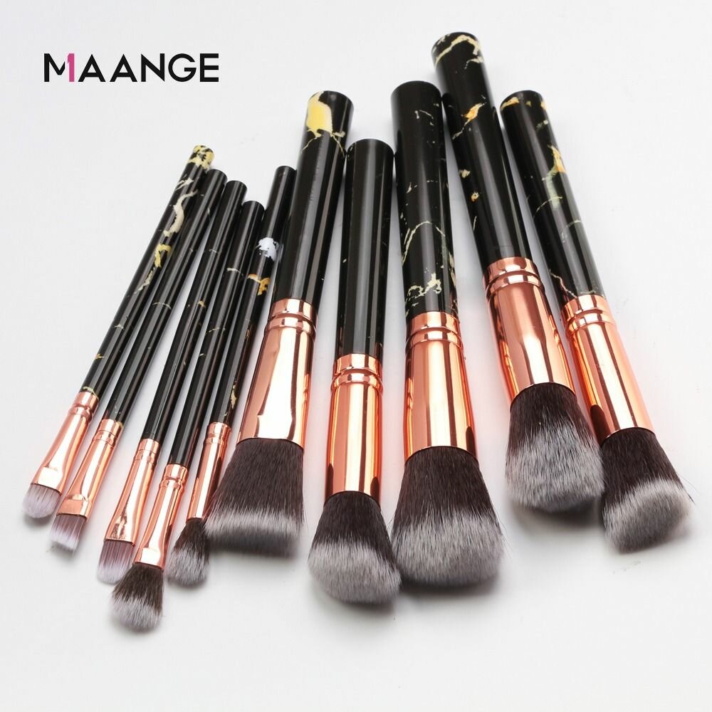 10 Pcs professional makeup brush Set Powder Foundation