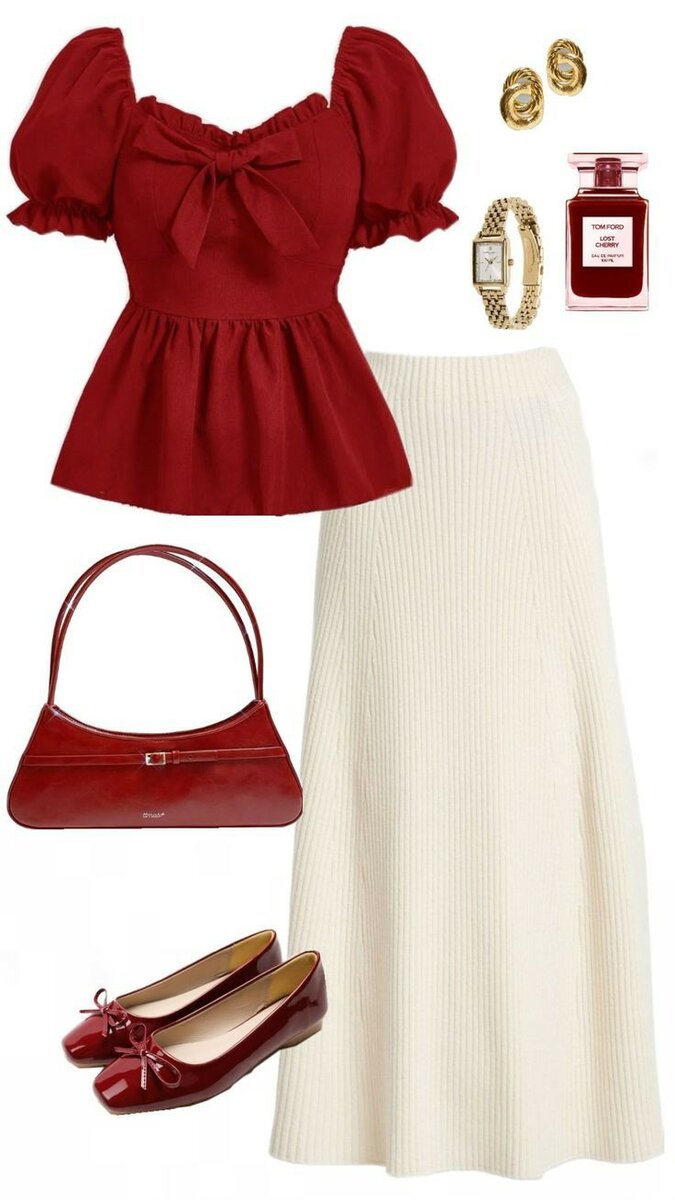 Set de Mode Élégant Rouge