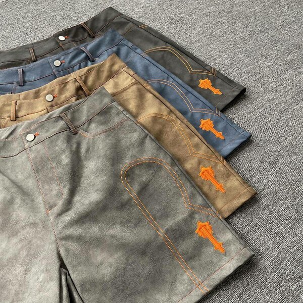 Men's Stylish Leather Shorts