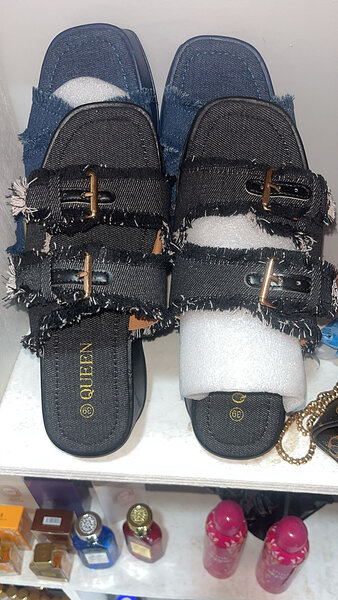 Sandales en denim tendance