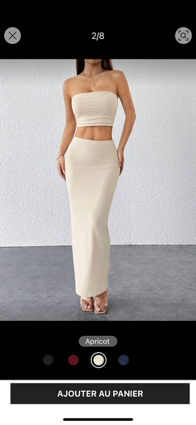Ensemble crop top et jupe