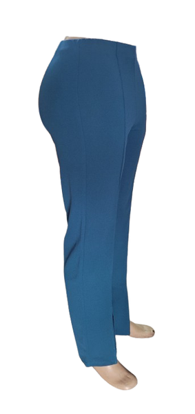 Pantalon ajusté bleu femme