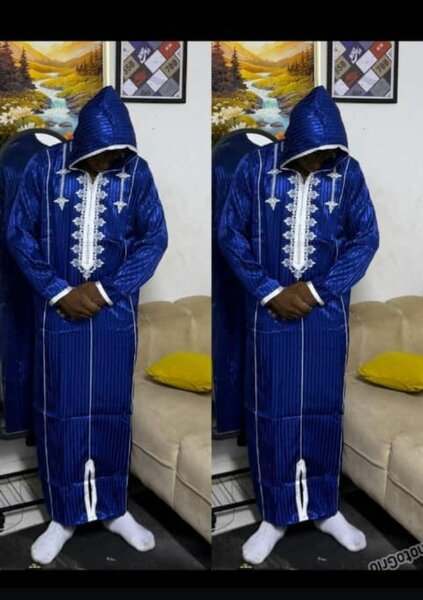 Manteau homme bleu avec capuche