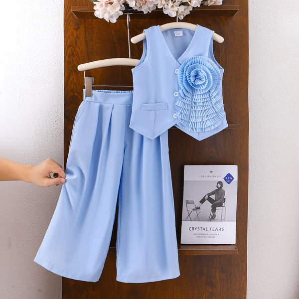 Ensemble élégant bleu pour filles