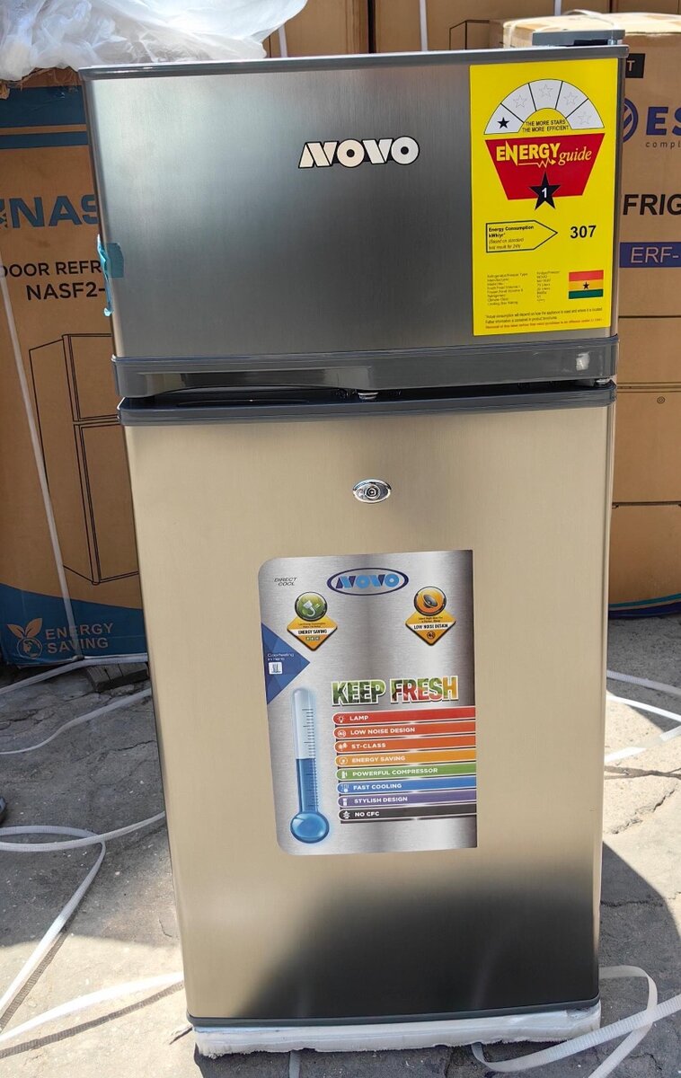 Novo 95 Liters Refrigerator silver colour