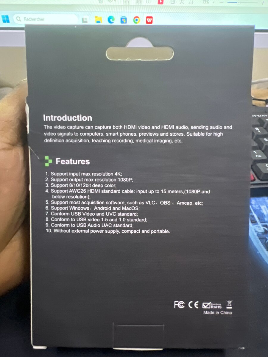 Capture Vidéo HDMI 4K