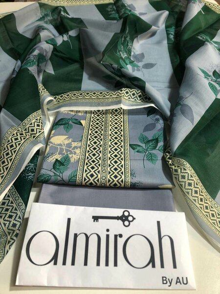Almirah lawn 3pc suit ladies unstitched