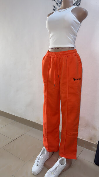 Pantalon de jogging orange femme