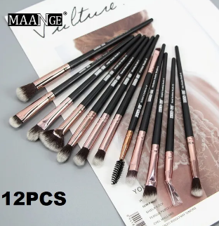 MAANGE 12 pcs/lot Makeup Brushes Set Eye Shadow Blending Eyeliner