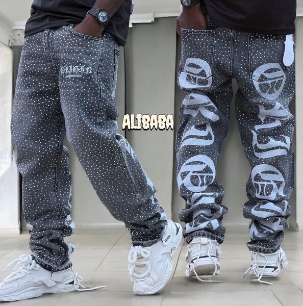 Jeans décontractés rétro homme