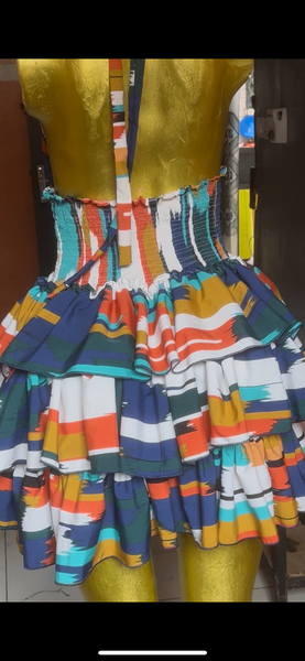 Robe d'été à volants colorée