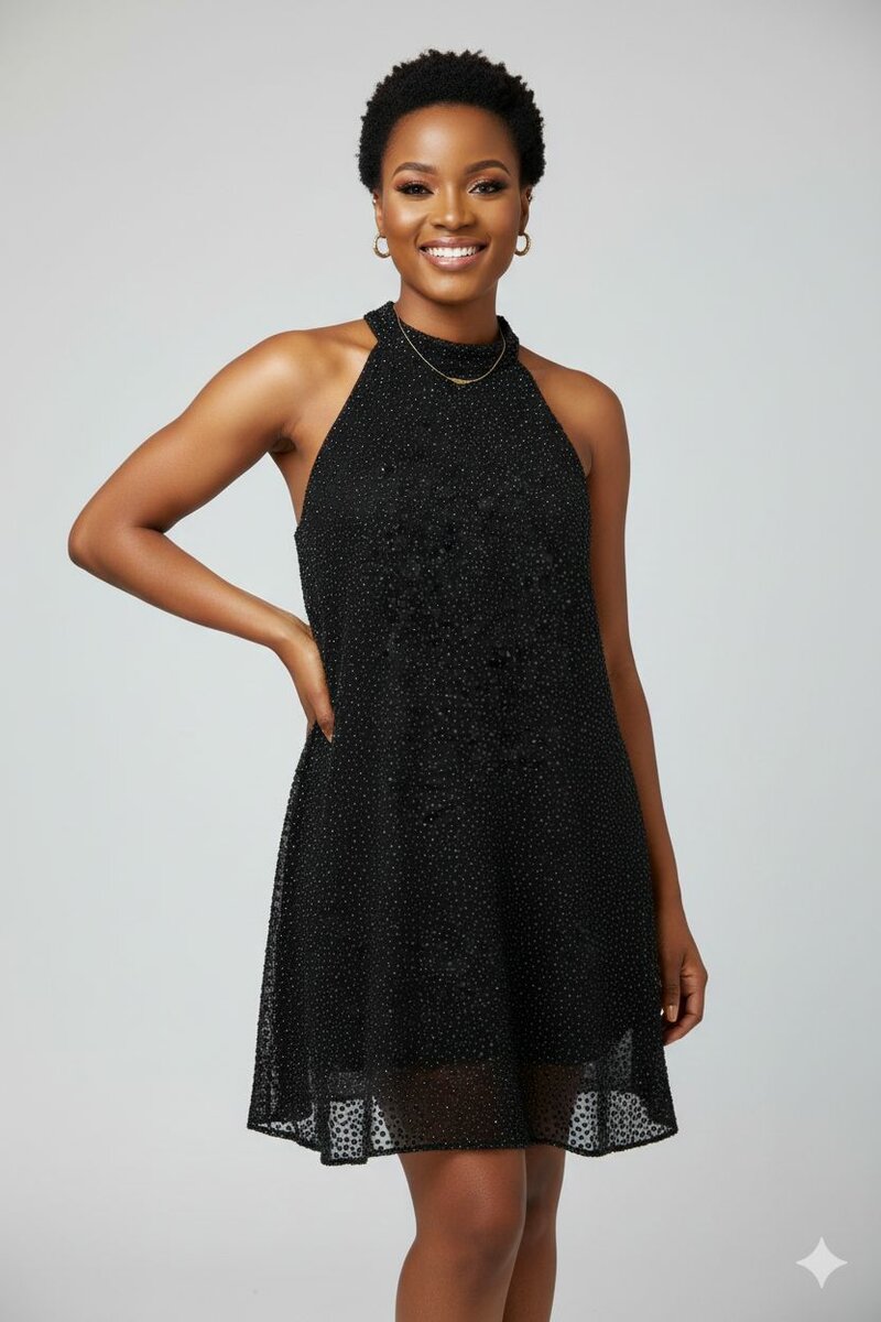 Robe élégante à pois