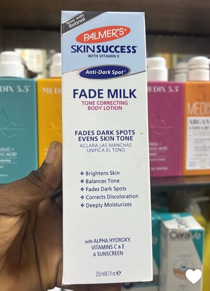 Fade milk lotion