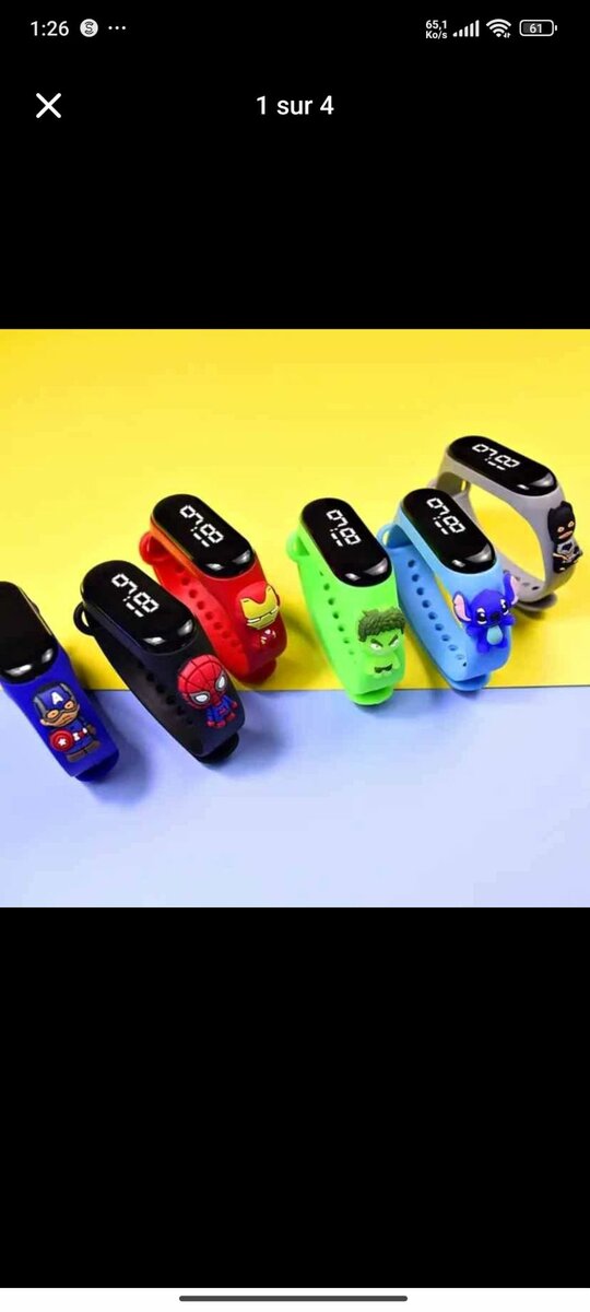Montre en led pour enfants
