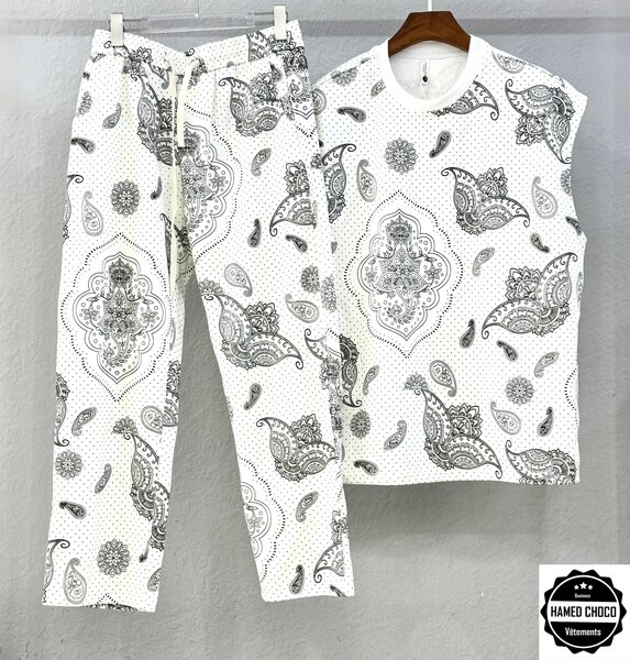 Set homme paisley décontracté