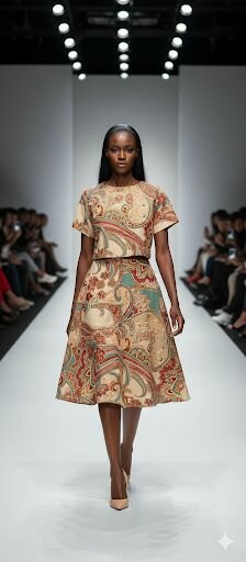 Jupe taille haute Imprimée