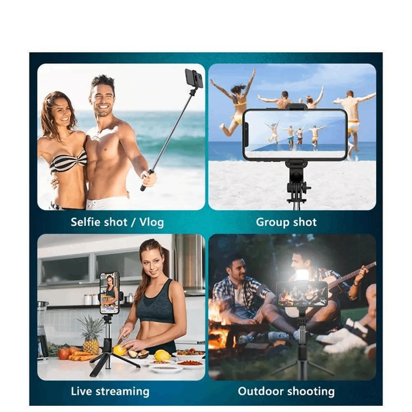 4 in 1 selfie stick tripod