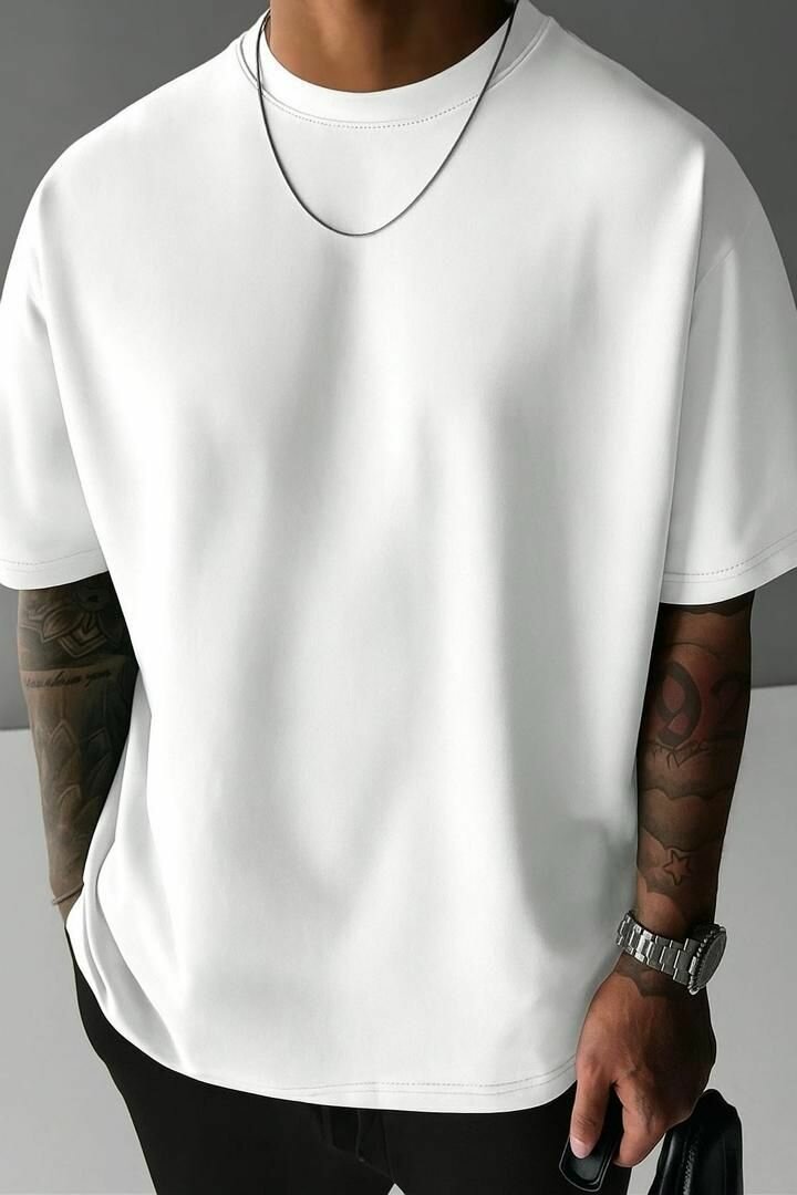 T-shirt oversized couleur unie