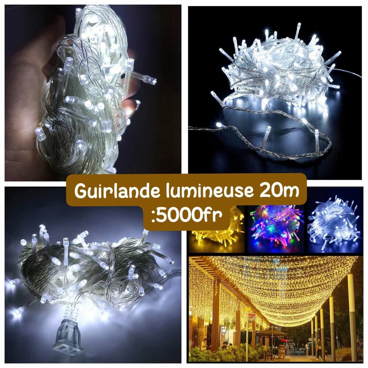 Guirlande lumineuse LED 20m