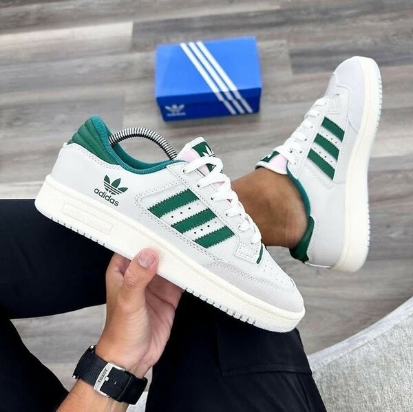 Baskets Adidas Vert Blanches