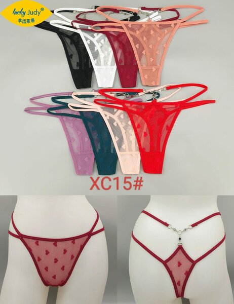 String transparent sexy femme