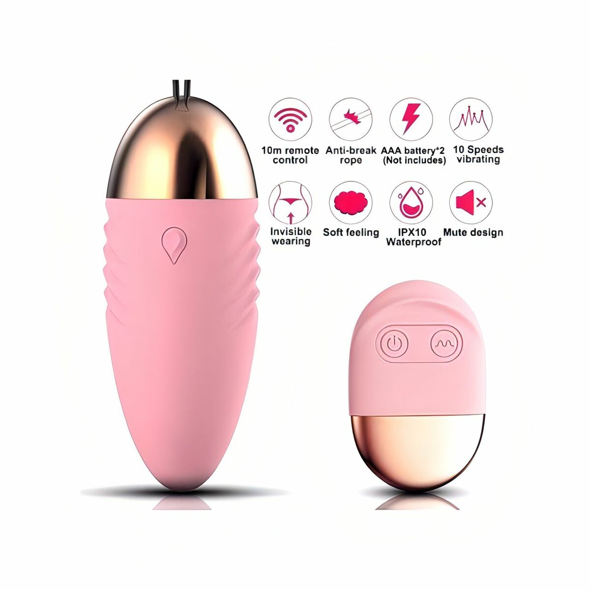 Œuf Vibrant Télécommandé Étanche