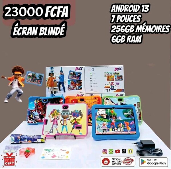 Tablette Enfant 7" 256GB Android 13