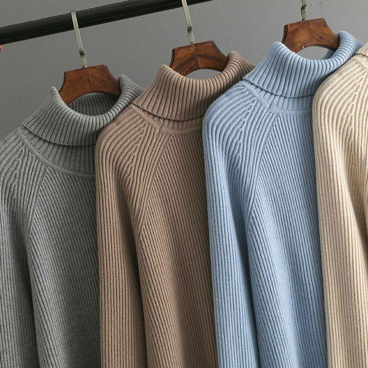 Pull Col Roulé en Laine Unisexe